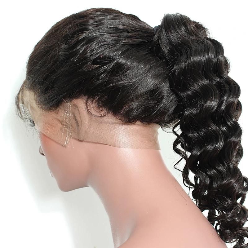 Alinybeauty Hair High Quality Tangle Free Full Lace Wig Deep Wave