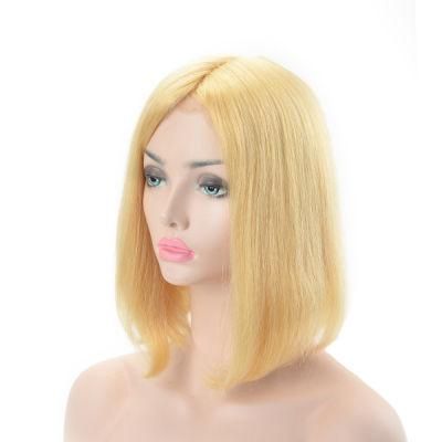 Blond 613 Color Bob Style Human Hairpiece