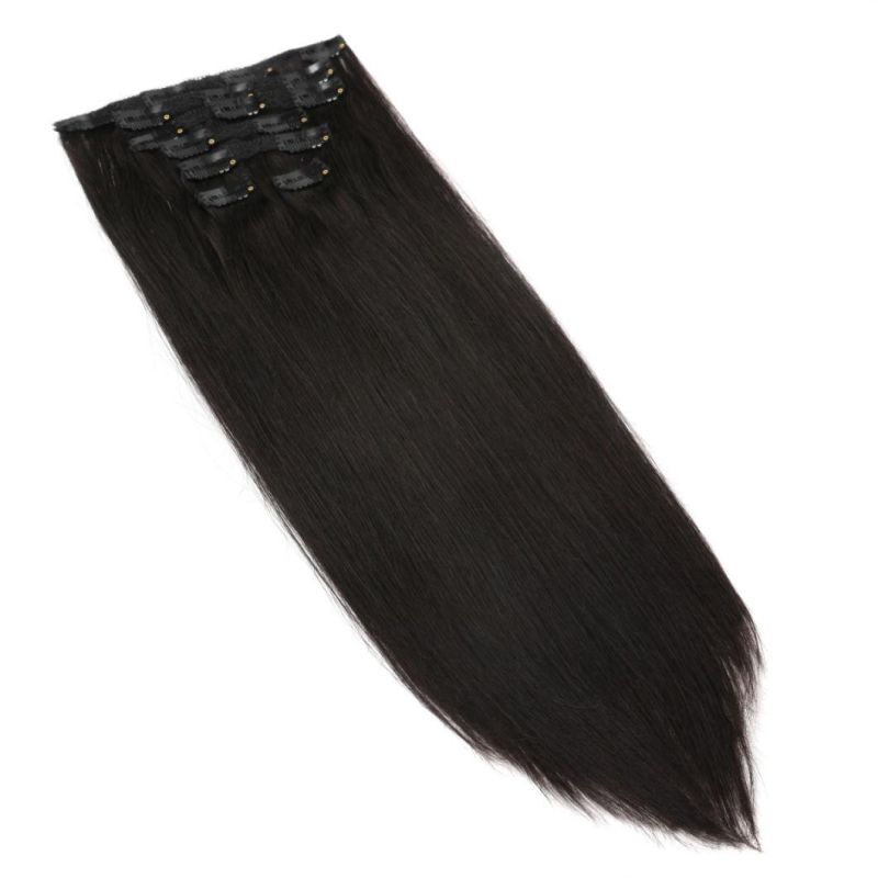 2020 New Arrival Straight Hair Highlight Ombre Color Clip in Human Hair Extensions