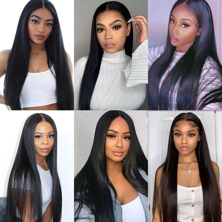 Malaysian Virgin Hair 360 Transparent Lace Frontal Wig Bone Straight Human Hair Extensions Wigs