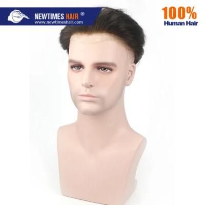 Natural Human Hair Lace Men&prime;s Wig