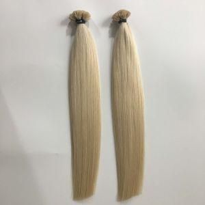 60# Keratin Flat Nail Tip Brazilian Virgin Remy Human Hair Extensions