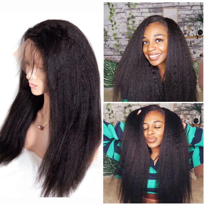Kinky Curly Yaki 13X4 Lace Front Human Hair Wigs for Black Women 20-30 Inch Human Hair Wigs Brazilian Frontal Wig