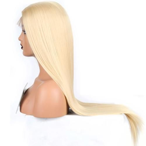 20inch Blond Wigs Long Silky Straight Hair Synthetic Hair