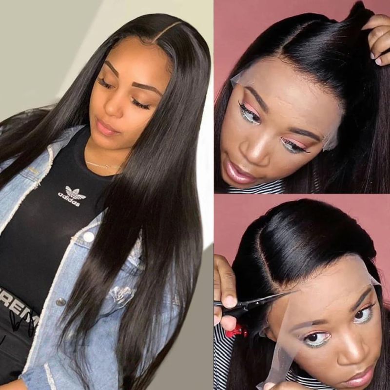 Angelbella Transparent Swiss Lace Frontal 13*4 Silk Straight Real HD Lace Frontal with Baby Hair
