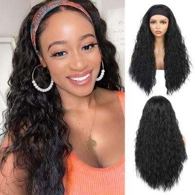 24 Inch Synthetic Curly Headband Wig with Headband Attached