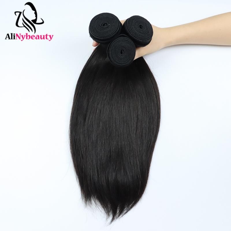 Alinybeauty Top Quality Raw Indian Hair, 40inch Brazilian Human Hair Extension, Straight Hair Bundle Grade 10A