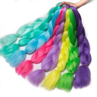 Kbeth Wholesale Best Price Bulk Pack Soft Ombre Synthetic Box Braid Crochet Jumbo Expression Pre Stretched Braiding Hair Free Shipping in Stock