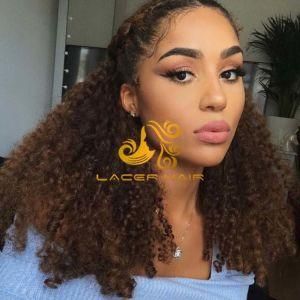 AC4 Dark Brown Afro Kinky Curly 8&quot;-26&quot; Remy Human Hair for Clip in Hair Extension in Stock
