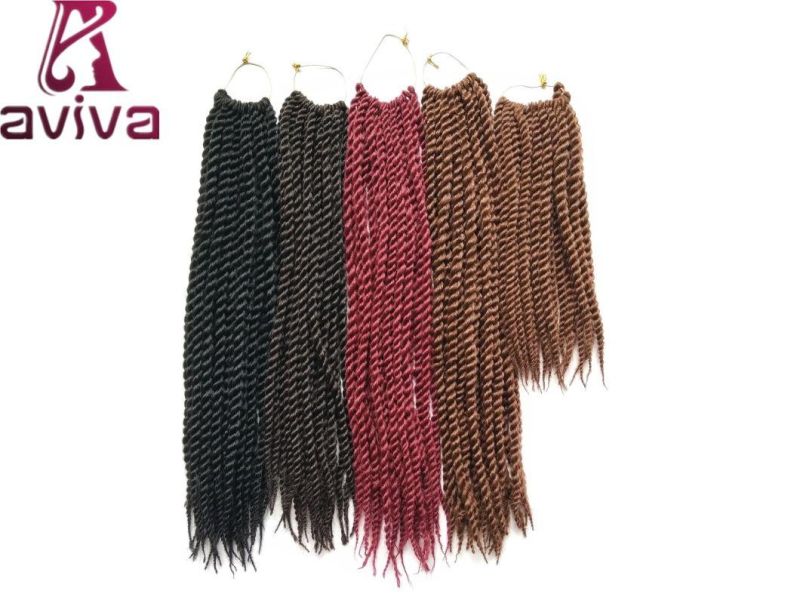 24 Inch Synthetic Hair Kanekalon Twist Braiding Hair Extensions 22strands/Piece #350 Flame Resistant Crochet Hair Braids