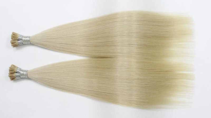 I-Tip Extensions Brazilian Straight Human Hair Bundles Blonde Color Remy Human Hair Extensions 613