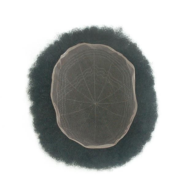 Afro Curl Full French Lace Men′s Human Hair Products