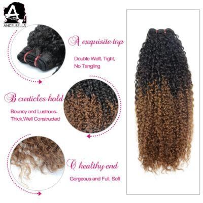 Angelbella Raw Brazilian 100% Top Grade Hair Ombre 1b#-30# Remy Human Hair Bundles