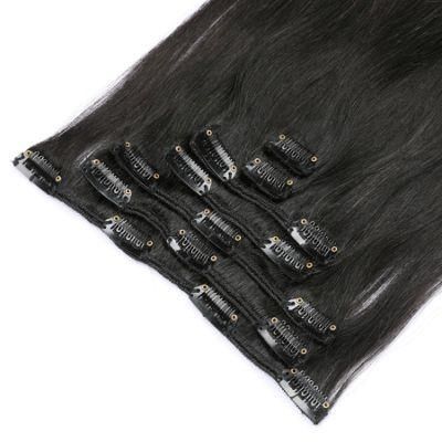 Brazilian Straight Hair for Woman Clip Ins 8 PCS/Set Remy Clip in Human Hair Extensions 120g 10-26 Inch Natural Color