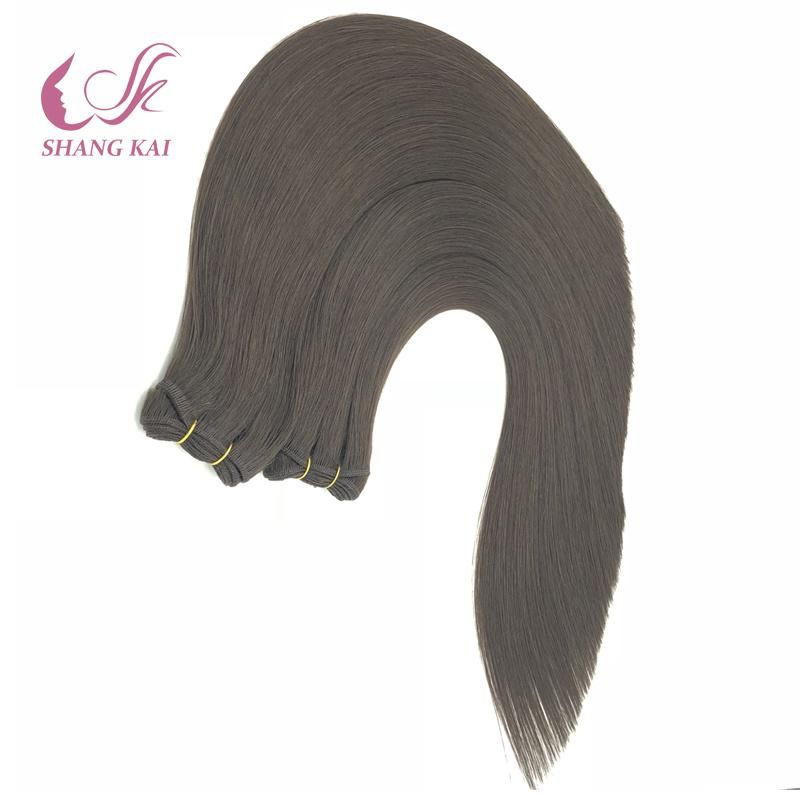 Best Selling Dark Brown Brazilian Double Drawn Hair Weft Extensions