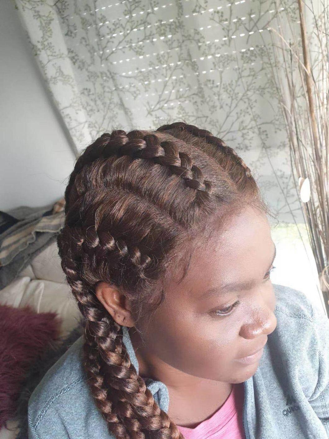 New Style Synthetic Good Looking Braided Wigs with Baby Hair Wig