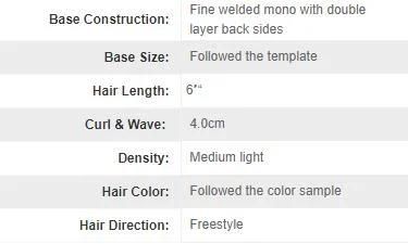 Ljc469 Fine Welded Mono with 1 1/2" Double Layer Around Brazilian Hair