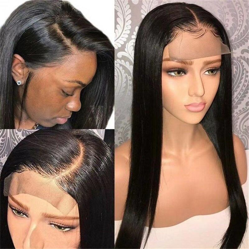 Sunlight Preplucked Brazilian Straight 13*6 Frontal Wig Black Women