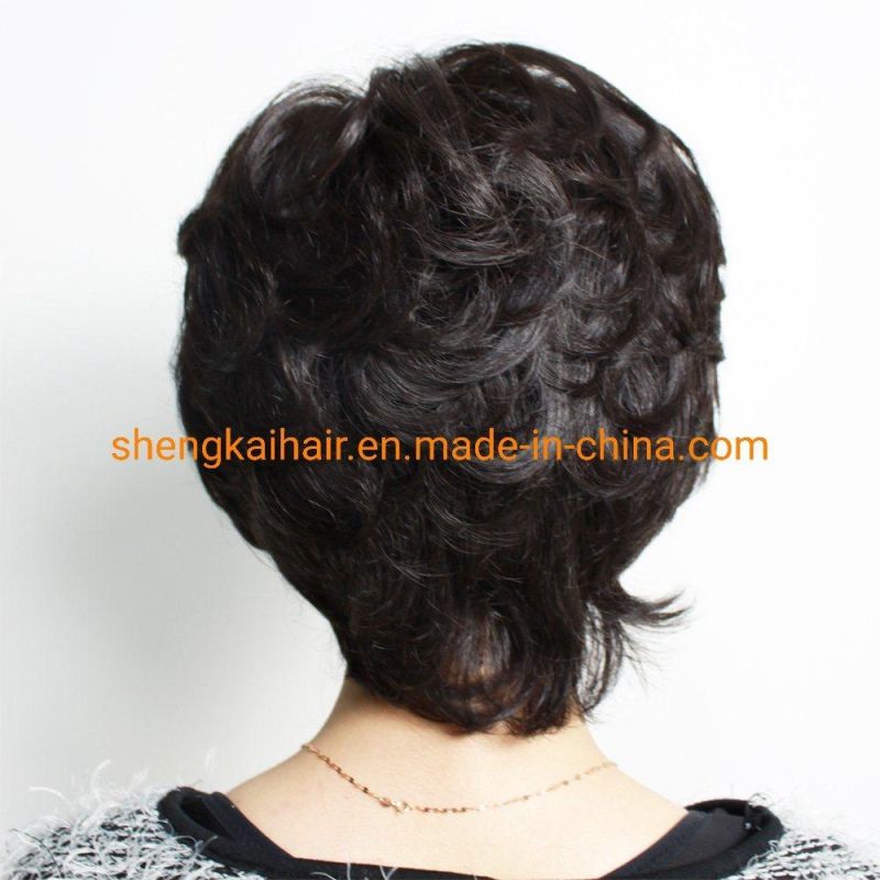 Full Handtied Human Hair Synthetic Hair Mix Wholesale Kanekalon Wig