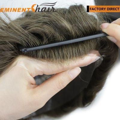 Factory Direct Human Hair Narural Hairline Men&prime; S Skin V-Looped Toupee