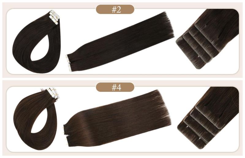 Straight Tape in Hair Extensions for Black Women Tape Adhesive
