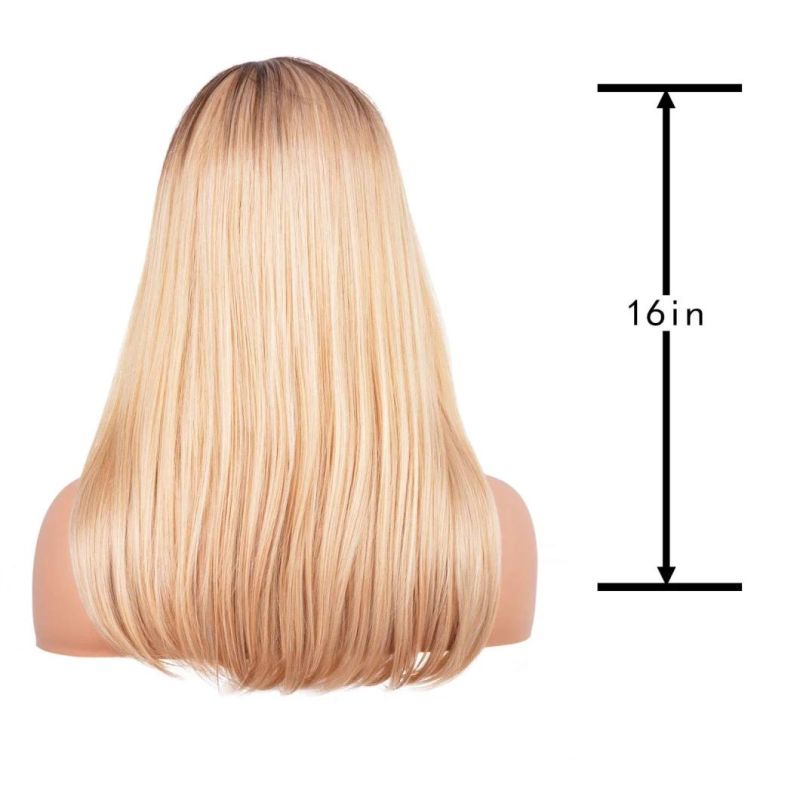 Blonde Wigs with Bangs for Women Long Blonde Natural Cute Straight Synthetic Wig