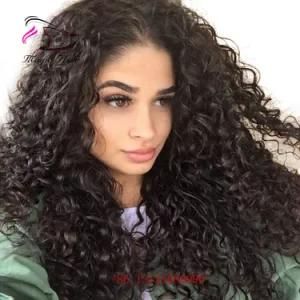 360 Lace Frontal Wig for Black Women Curly Brazilian Remy Virgin Hair Natural Black