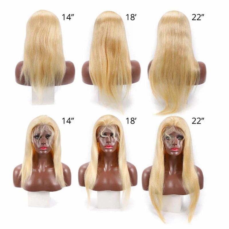 613 Blonde Human Hair Wigs 13X4 Lace Front Wigs for Women Brazilian Straight Human Hair Wigs 12 Inches