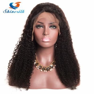 Pre Plucked Kinky Curly Lace Wig Brazilian Lace Front Human Hair Wigs with Baby Hair Non-Remy Natural Hairline for Afro Women