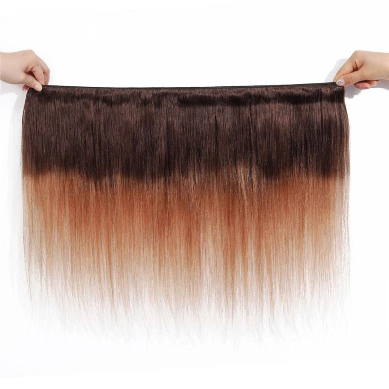 Brazilian Straight Human Hair Bundles Ombre Bundles with Closure Brazilian Straight Human Hair Bundles with Lace Closure Remy Hair Weave Extensions