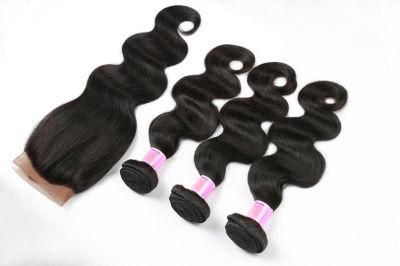 Wholesale Price 100% Human Hair Extension Wavy Hair Body Wave 18inch Black Color