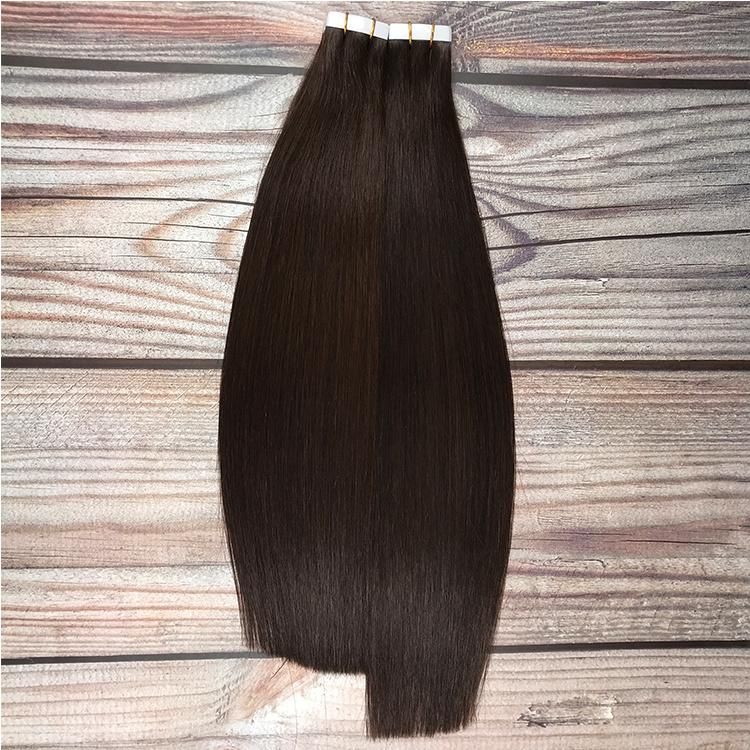 Russian Human Hair Double Drawn Invisible Remy Tape in Hair Extensions #2