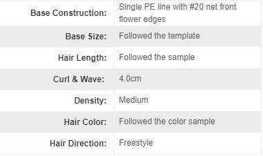 Integration Base Blond Color Women′s Wig Good Quality Women Hair Systems