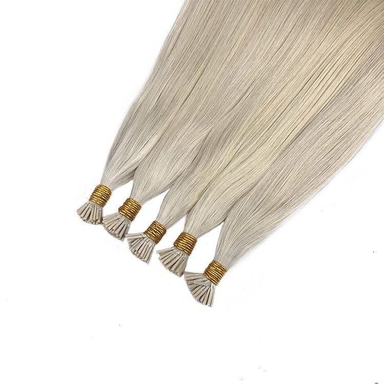 Professional Styling 60# Straight Nail Raw Brazilian Human I Tip Hair Extensions Wholesale