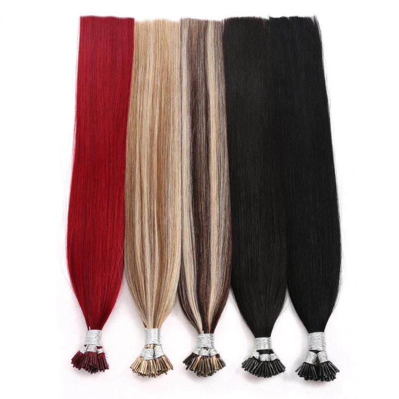 Cheap Wholesale Double Drawn Virgin Russian Hair Flat Tip Hair Extensions