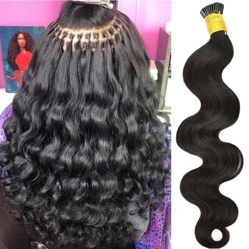 2022 Hot Sales I-Tip Hair Extensions I-Tip/U-Tip Prebonded Human Hair Extensions Brazilian Hair
