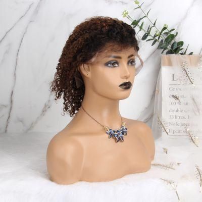Short Straight Remy Malaysia Human Hair Wig Cute Pixie Cut Wig for Women Burgundy Color