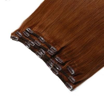 100% Human Hair Remy Virgin Triple Weft Double Drawn Clip in Hair Extensions #33