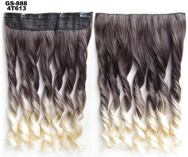 5clips One-Piece 22"-24" Body Wavy Clip in Hair Extensions Hairpiece