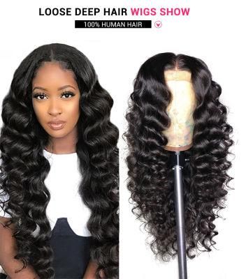 10 Inch Loose Deep Wave Remy 4X4 Lace Front Human Hair Wigs for Black Women