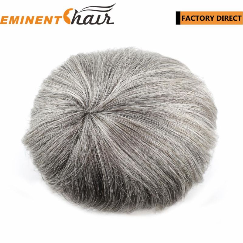 Natural Hairline V Looped Men′s Toupee Human Hair Wig