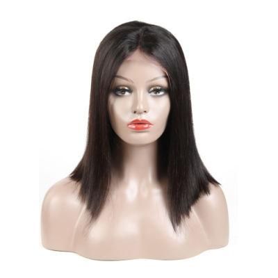 Factory Real Photo Short Bob Wigs Brazilian Remy Hair Straight Lace Front Human Hair Wigs for Women Natural Black Color Can Be Dyed
