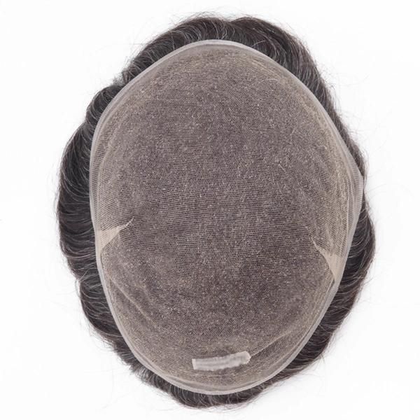 Delicate Lift Injected Super Thin Skin Base Gray Male Hair System