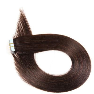 #2 Tape in Human Hair Extensions Brazilian Remy Straight on Adhesive Invisible PU Weft Platinum Blonde Color 20PCS/Set