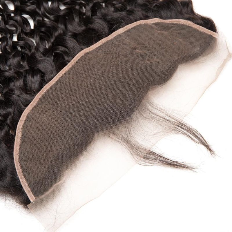 Brazilian Water Wave Frontal 13X4 Ear to Ear Lace Frontal Closure with Baby Hair 100% Human Hair Closure Remy Hair
