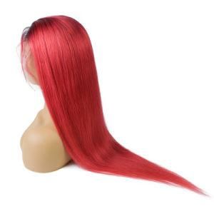 Ombre 1b Red Color Full Lace Wig Human Peruvian Raw Virgin Hair