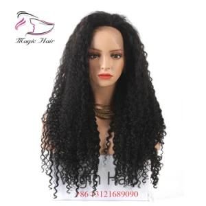 Kinky Curly Brazilian Human Hair for Women Color 1b# Lace Front Wigs