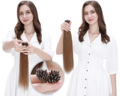 Nano Rings Hair Extension Micro Bead Human Hair Extensions Machine Remy Prebonded Straight Nano Tip 12-30inch