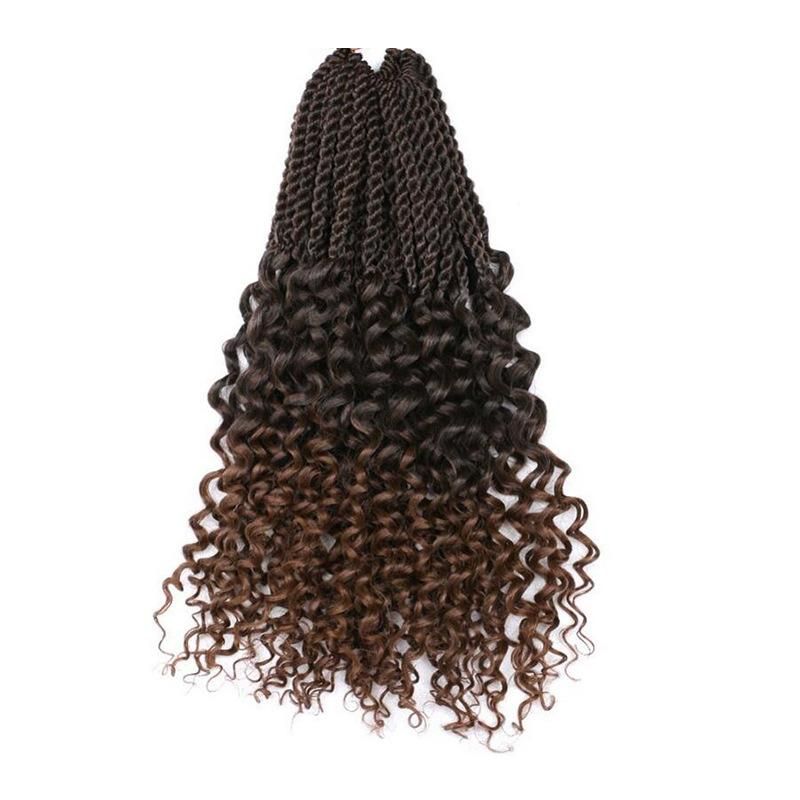 Senegalese Twist Hair Curly Ends Crochet Braid Chinese Dreadlocks Hair Extensions