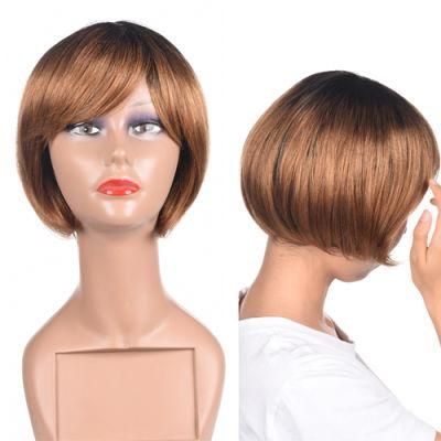10A Brown Human Hair Bob Wig Ombre Color 1b/30